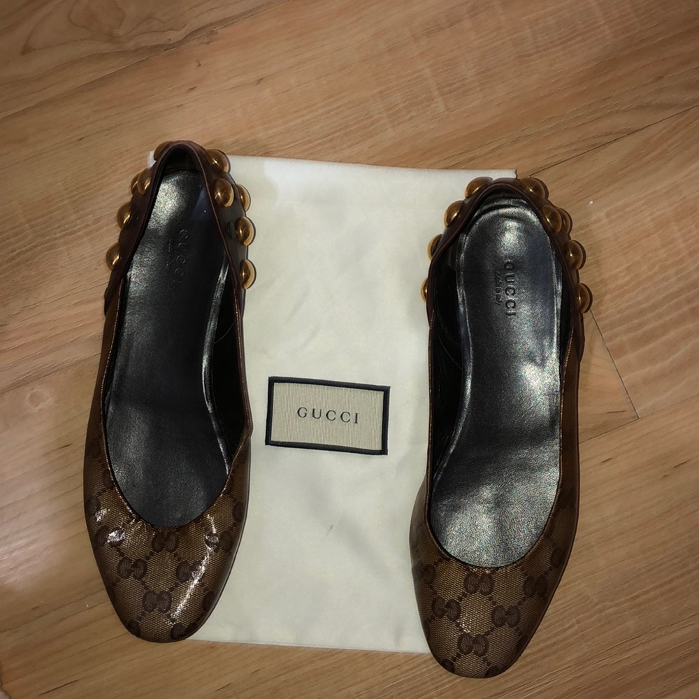 Gucci studded flats